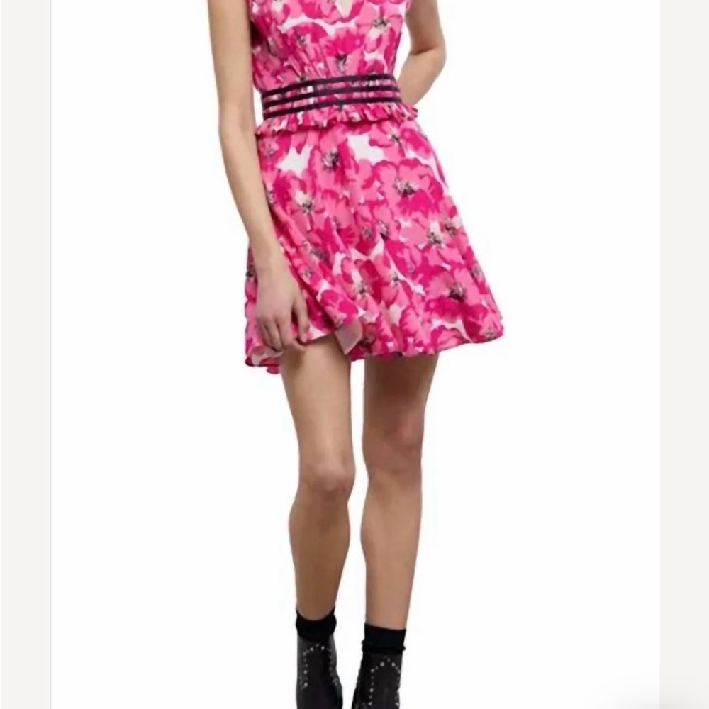 The Kooples Pink Floral Mini Dress